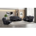 Luxe Leather Reclining Power Sofa Black Luxe Leather Reclining Power Sofa Black